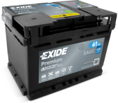 Exide Premium 12V 61Ah 600A, EA612
