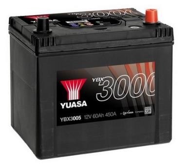 Akumulator YUASA Black 12V 60Ah 450A P+,YBX3005