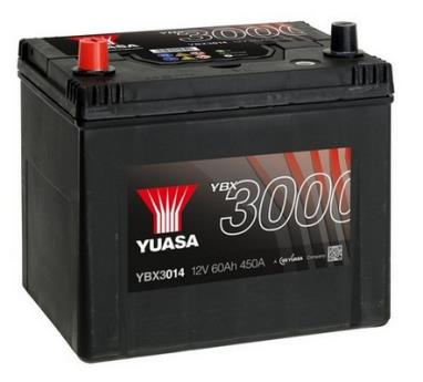 Akumulator YUASA Black 12V 60Ah 450A L+, YBX3014