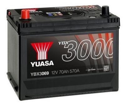 Akumulator YUASA Black 12V 70Ah 570A L+, YBX3069