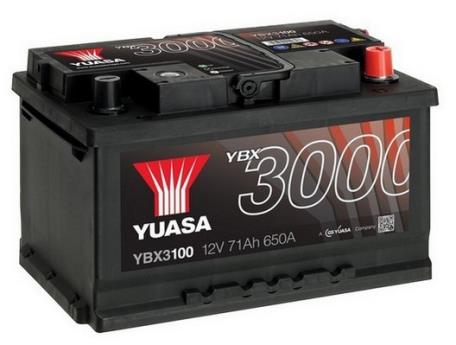 Akumulator YUASA Black 12V 71Ah 650A P+, YBX3100