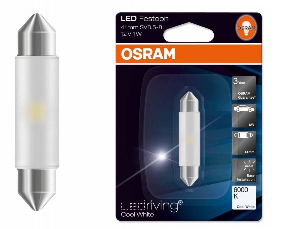 Žiarovka LED OSRAM C10W SV8,5-8 6000K