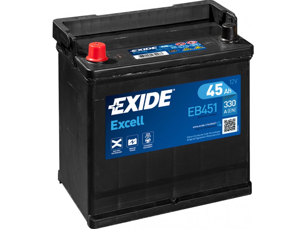 EXIDE EXCELL 12V 45AH 330A EB451