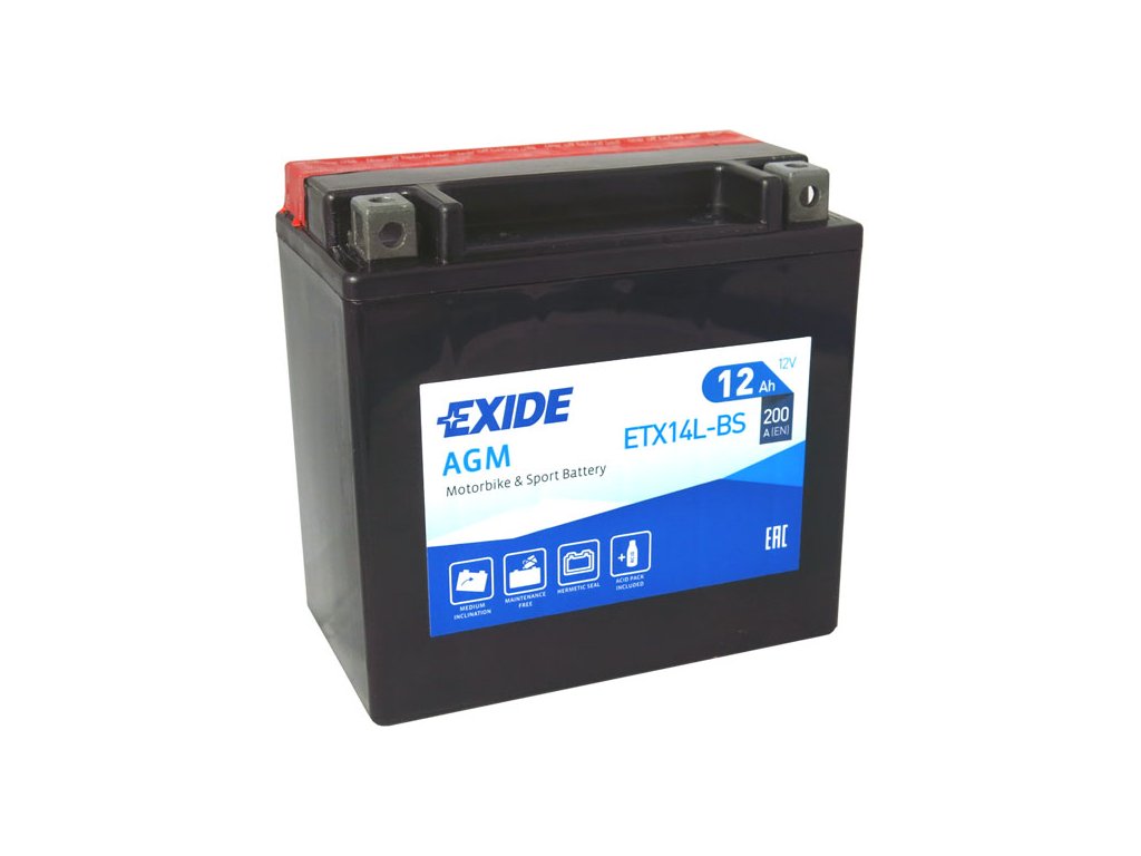 Akumulátor Exide ETX14L-BS 12V 12Ah 200A