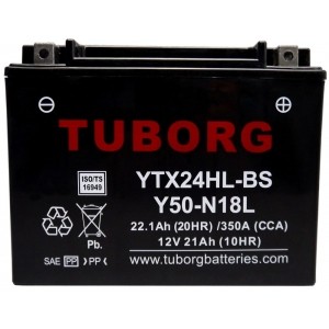 Akumulátor Tuborg YTX24HL-BS 12V 22,1Ah 350A AGM