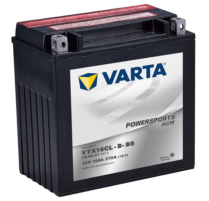 Motobatéria VARTA YTX16CL-B-BS, 519905, 12V 18Ah 270A