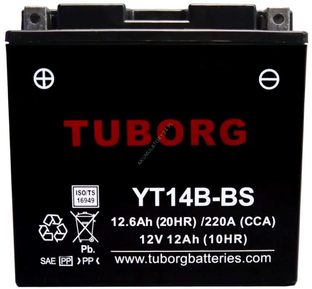Akumulátor Tuborg YT14B-BS 12V 12.6Ah 220A AGM