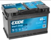 Exide Štart-stop EFB 12V 65Ah 650A EL652